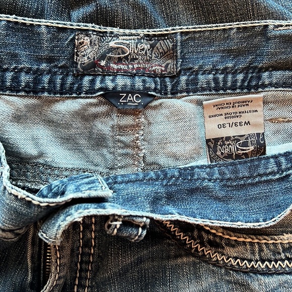 👖Silver Zac Relaxed Fit Straight Leg men’s denim pants 👖 - Picture 3 of 10